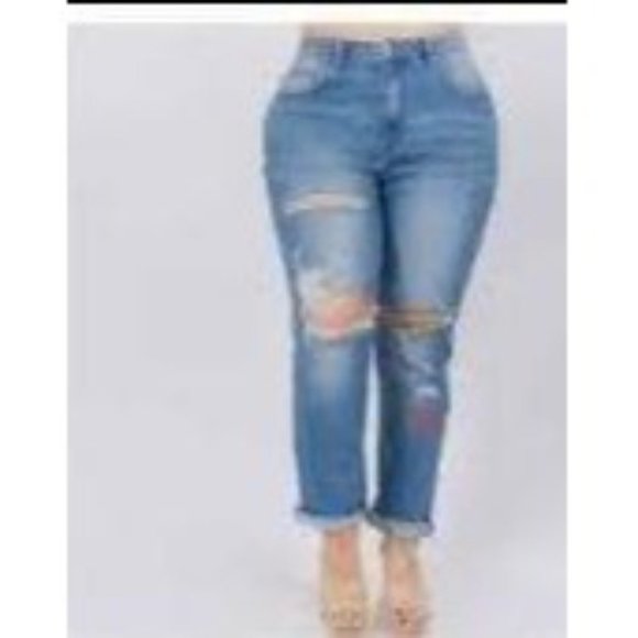 Becca High Waist Roll Up Skinny Jeans (Sizes up to - Picture 4 of 4